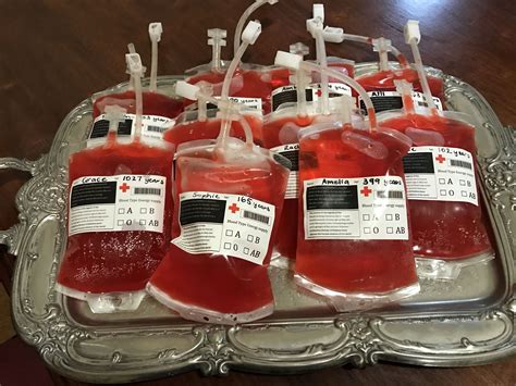 vampire blood bag ideas